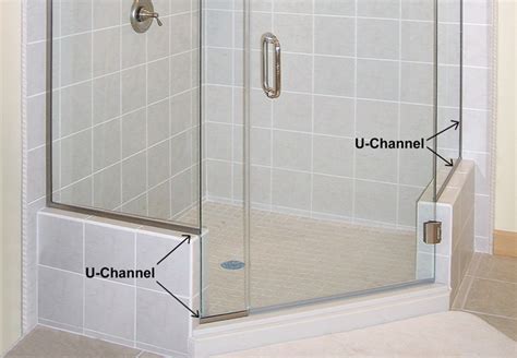 installing glass shower panel with u channel